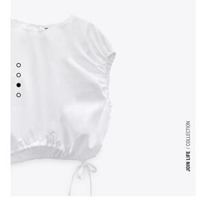 Zara Poplin Crop Top